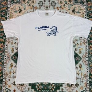 Florida Grown Alligator Graphic‎ T-Shirt Mens 2XL White